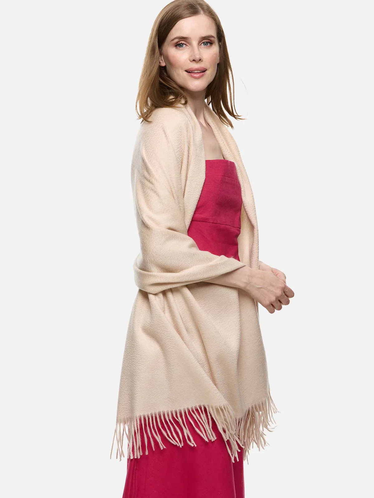Almond Cashmere Wrap - Image 5
