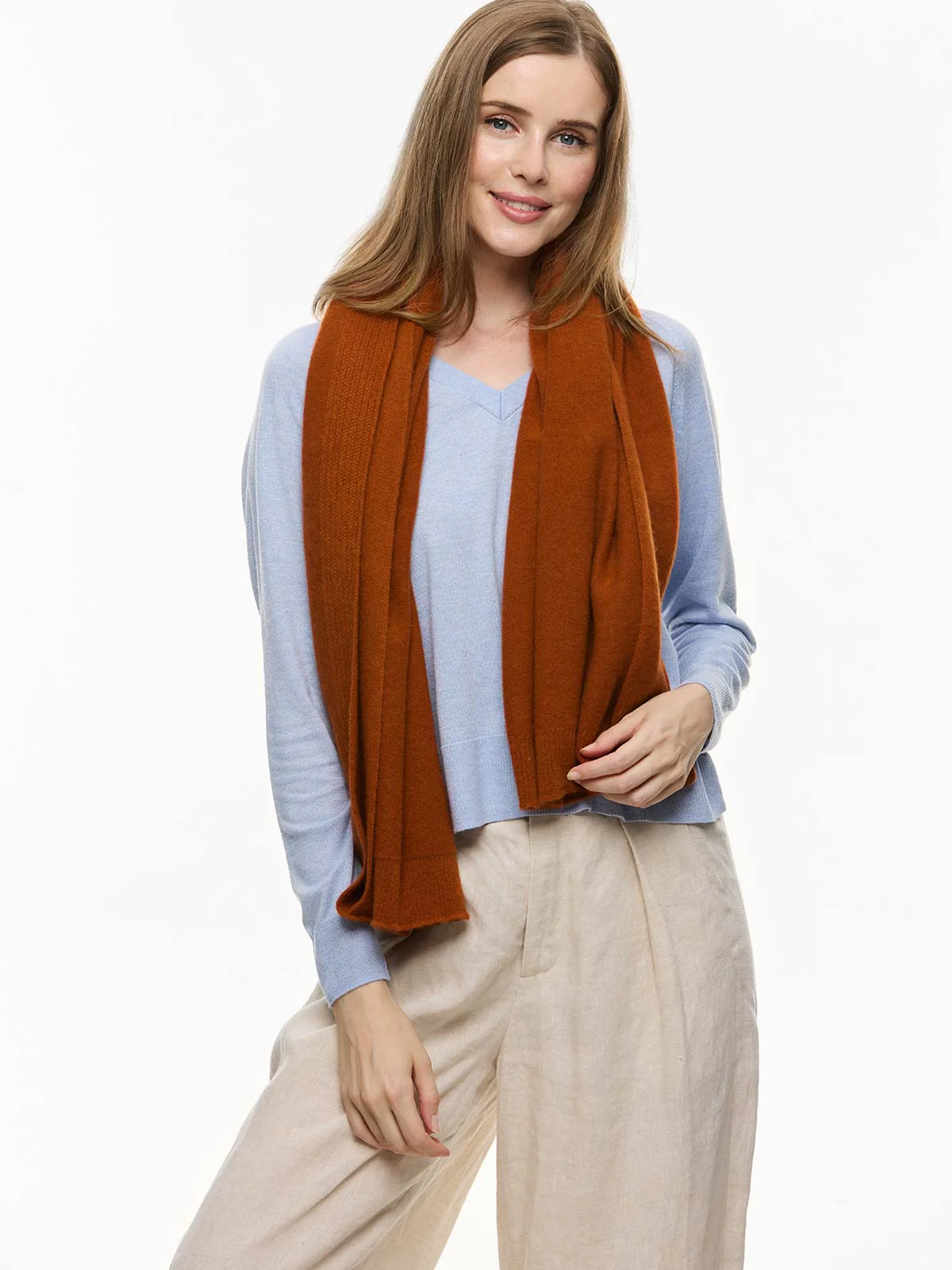 Auburn Wearable Cashmere Wrap - Image 3