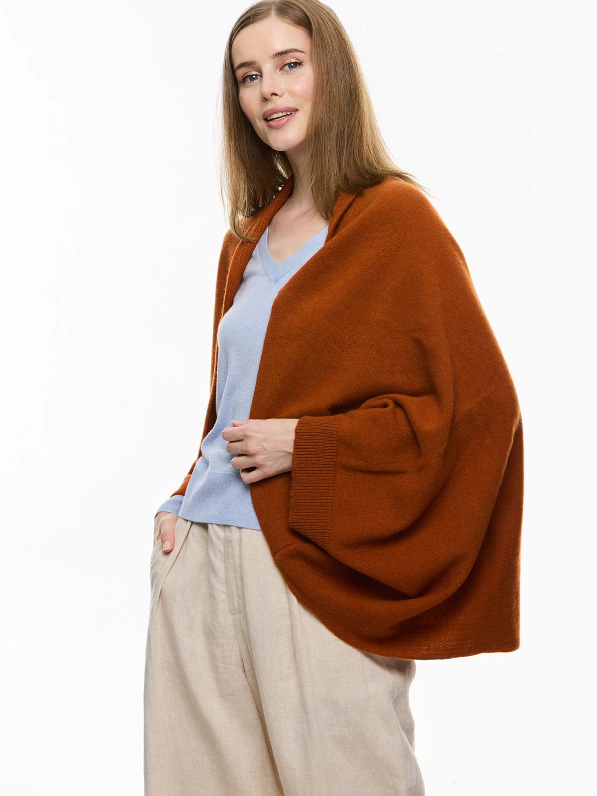 Auburn Wearable Cashmere Wrap - Image 6