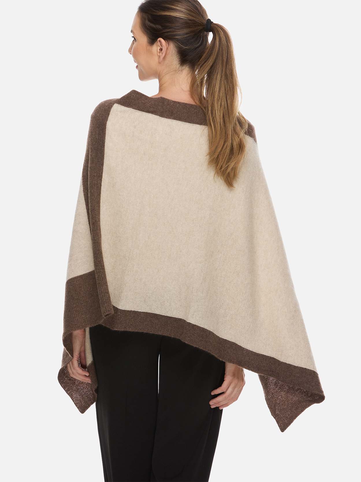 Beige Cashmere Poncho - Image 5