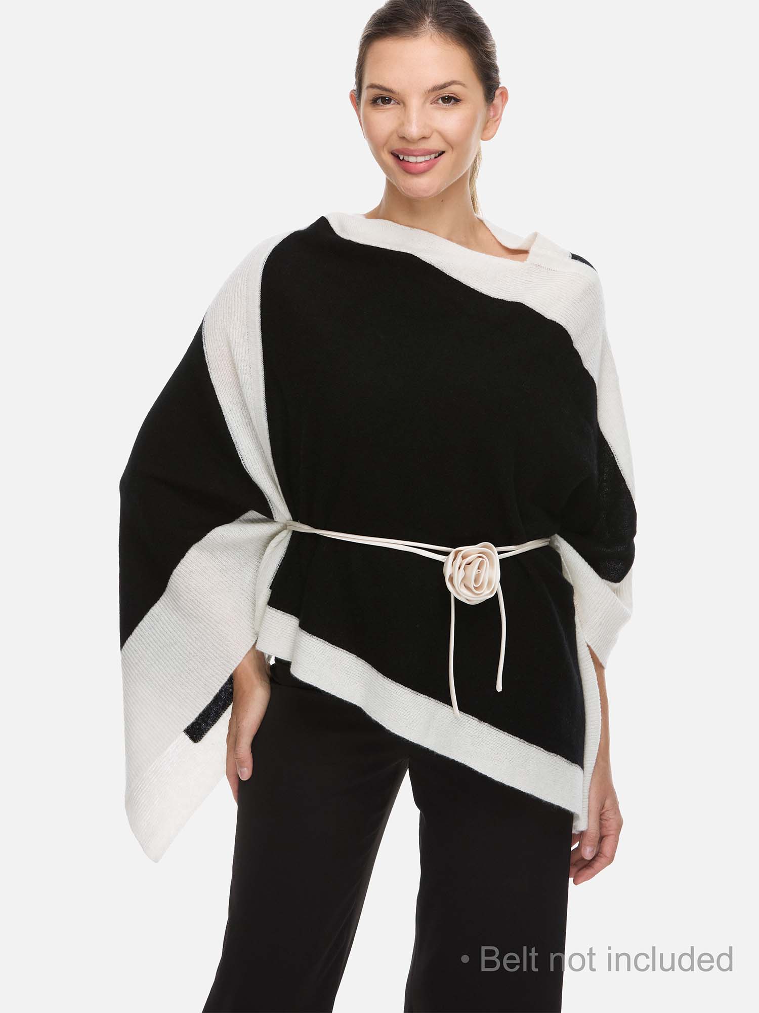 Black Cashmere Poncho - Image 3