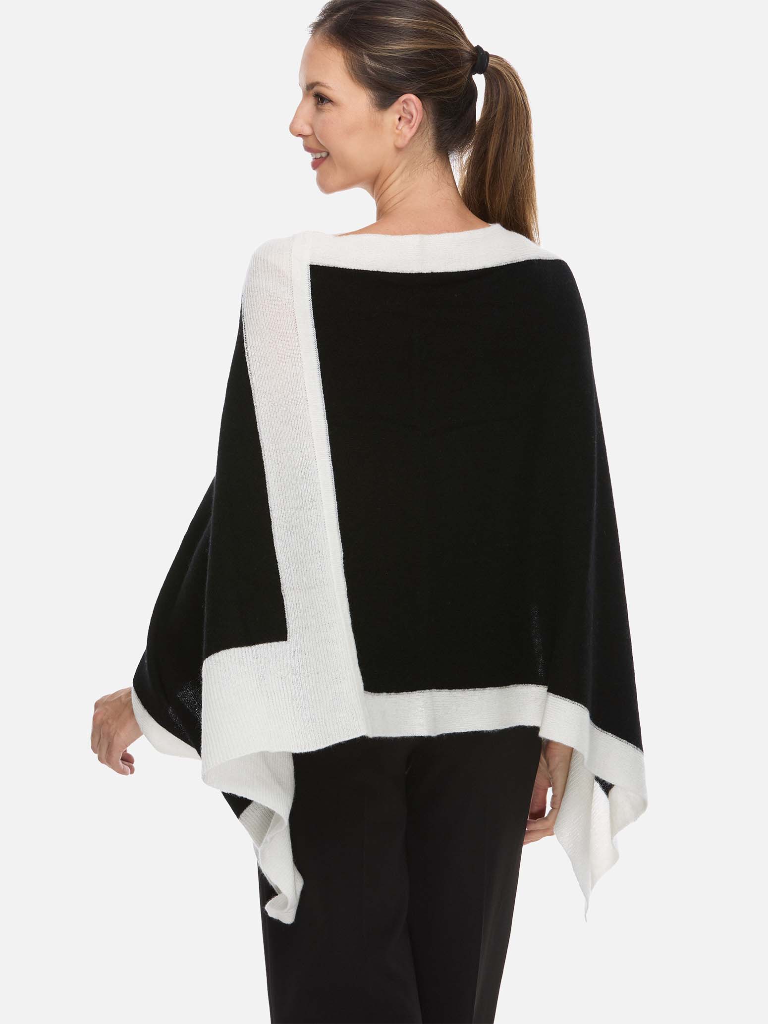 Black Cashmere Poncho - Image 5