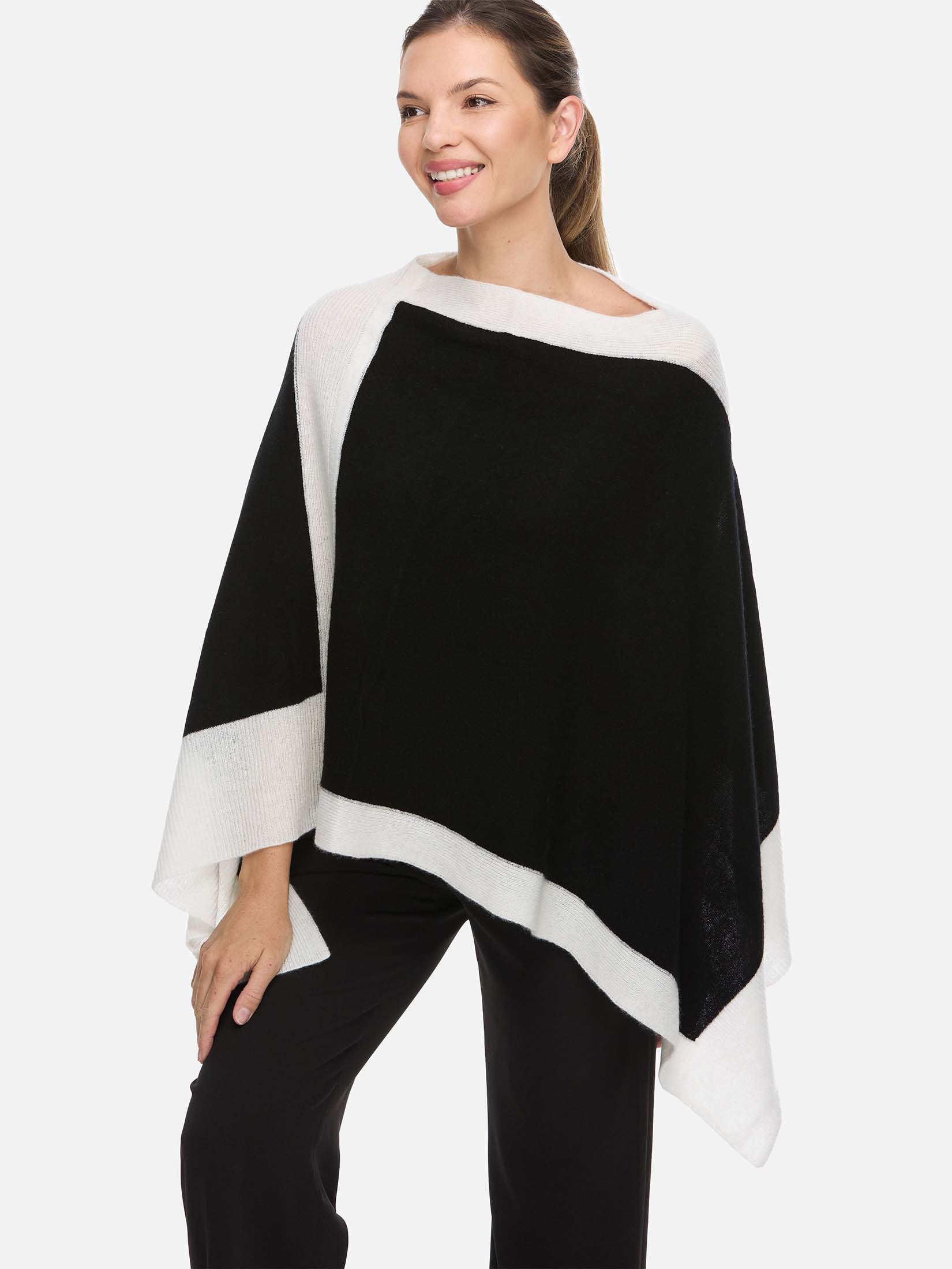 Black Cashmere Poncho - Image 6