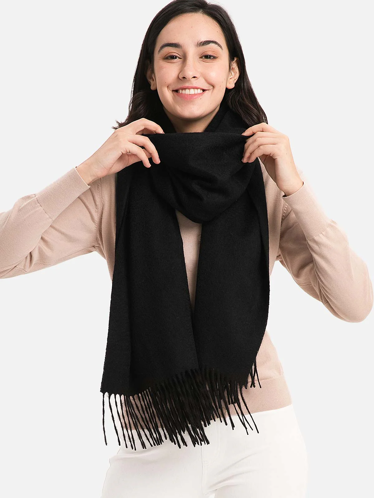 Black Cashmere Wrap - Image 4