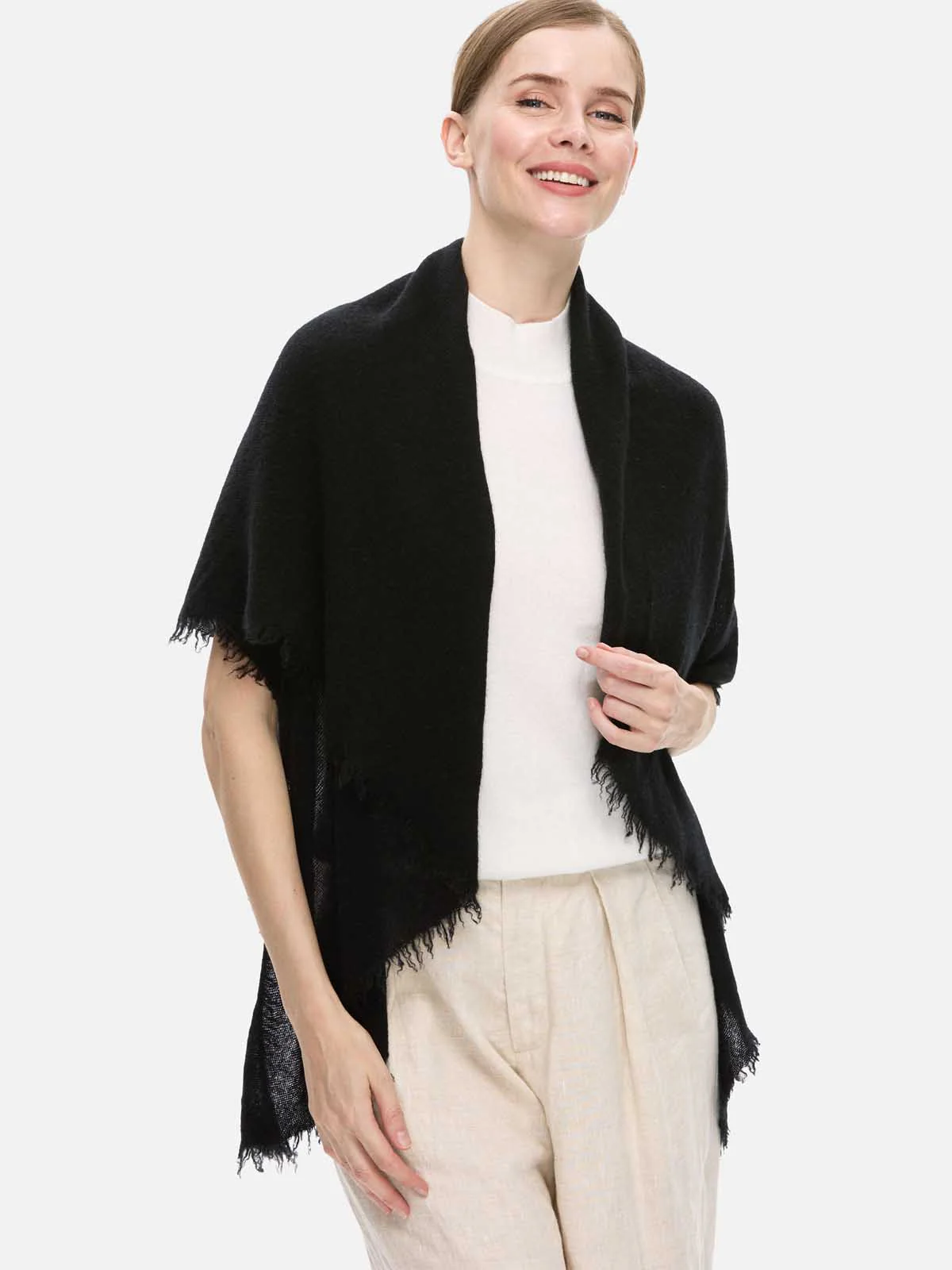 Black CloudPuff Cashmere Scarf - Image 5
