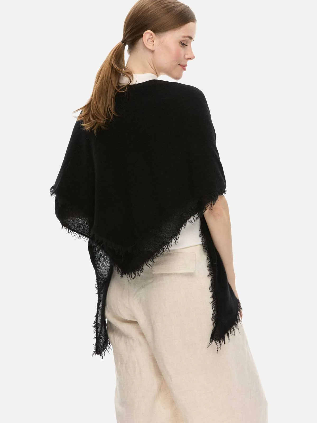 Black CloudPuff Cashmere Scarf - Image 7