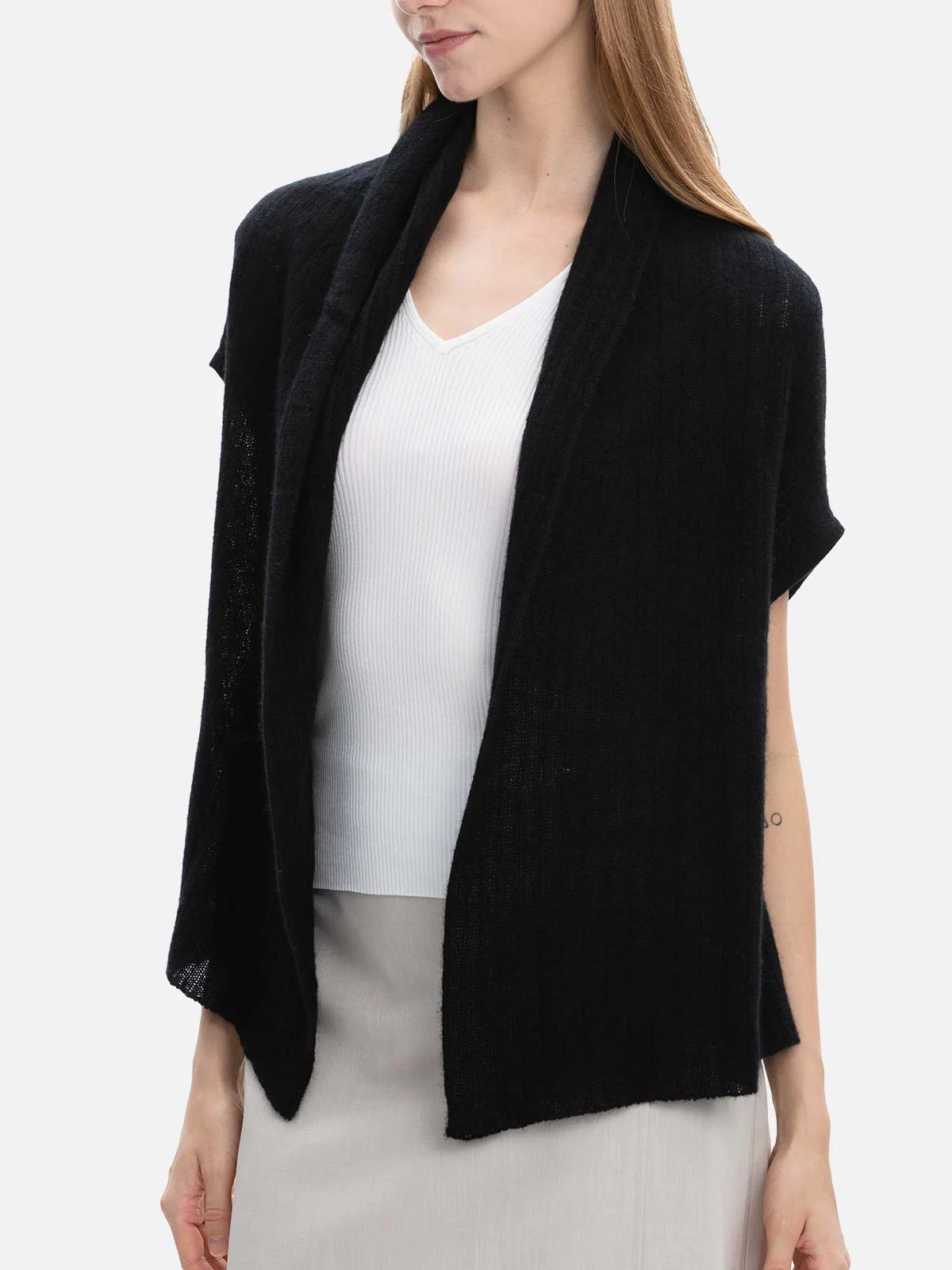 Black Effortless Vest - Image 4