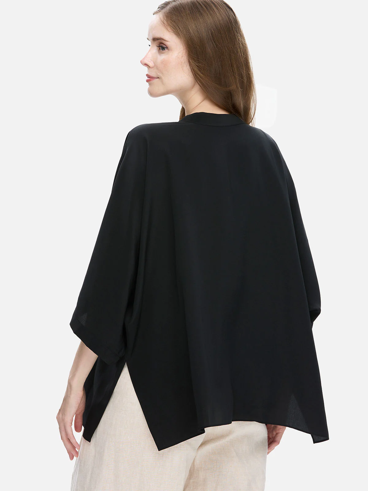 Black Silk Relax Cardigan - Image 4