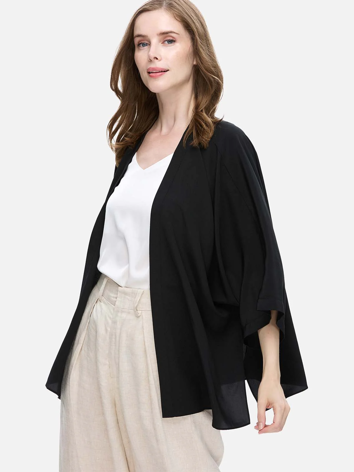 Black Silk Relax Cardigan - Image 5