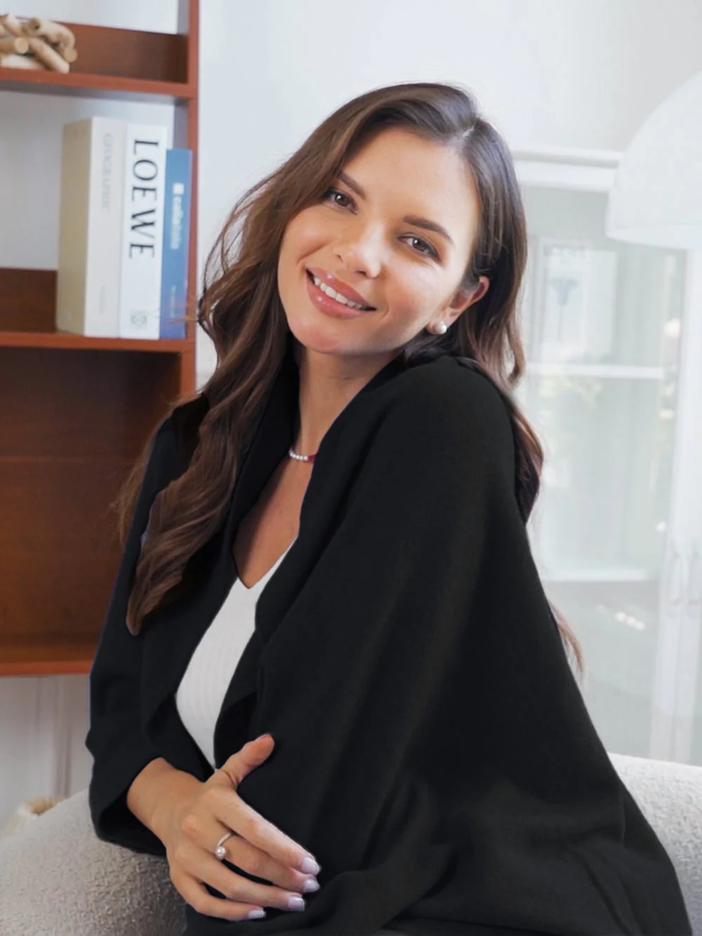 Black Wearable Cashmere Wrap - Image 7