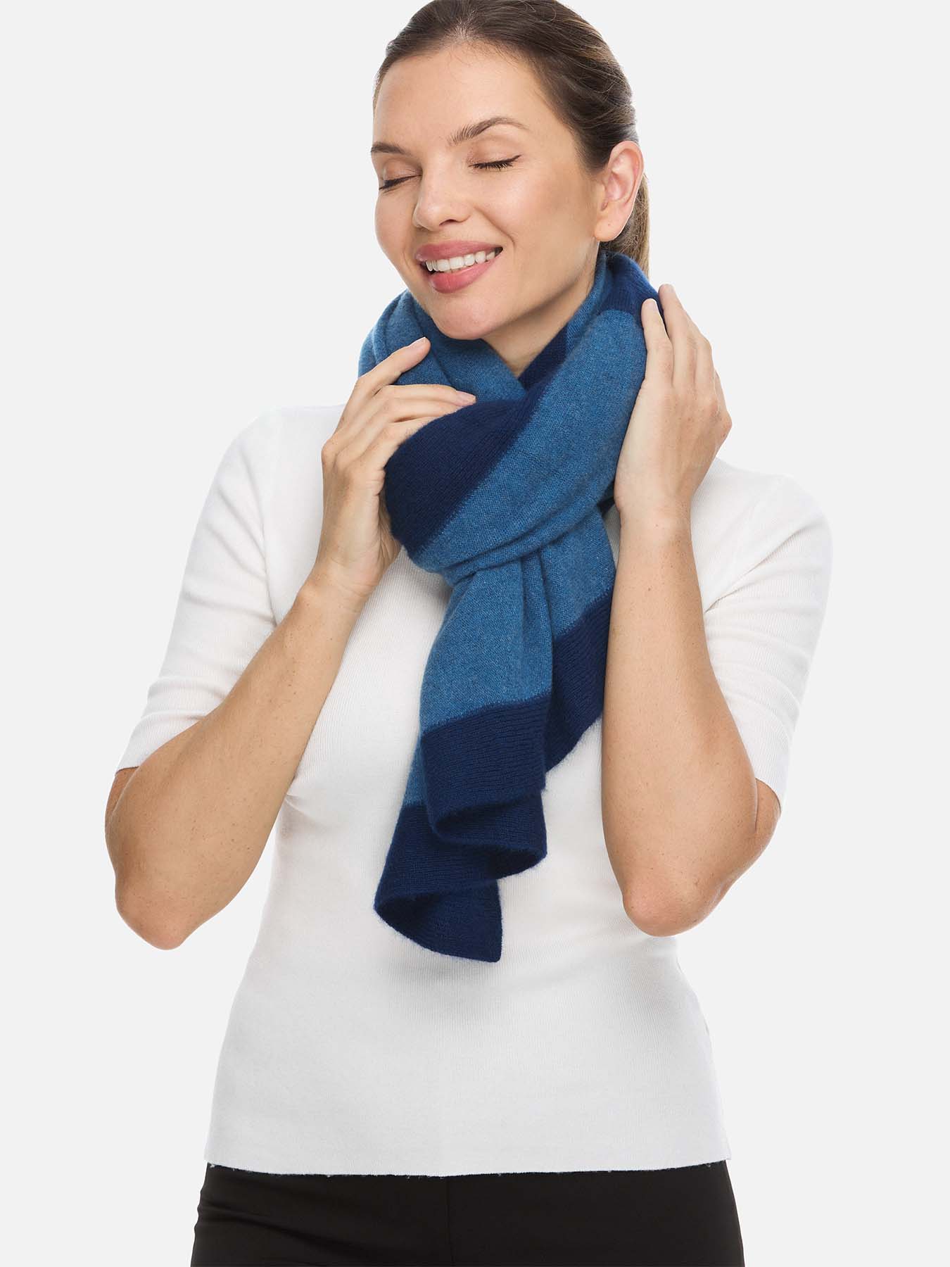 Blue Cashmere Poncho - Image 4