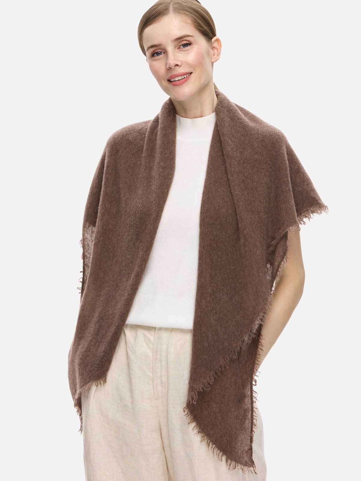 Brown CloudPuff Cashmere Scarf - Image 3