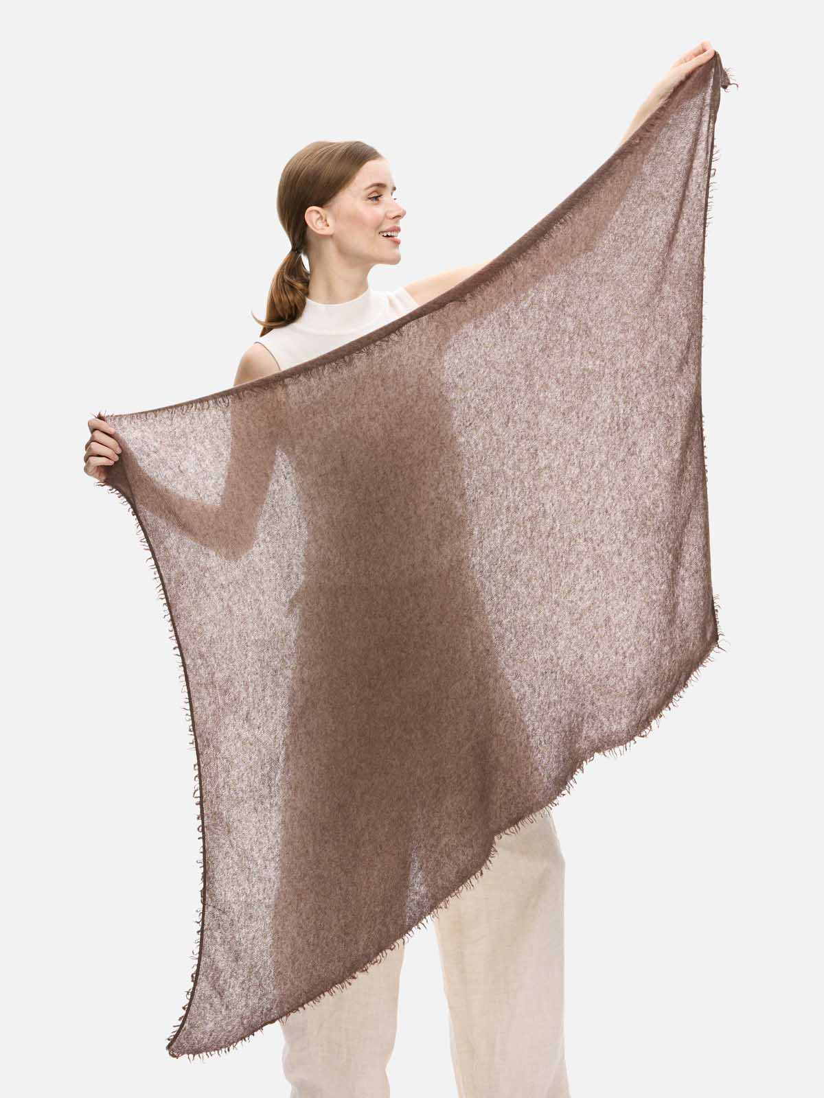 Brown CloudPuff Cashmere Scarf - Image 5