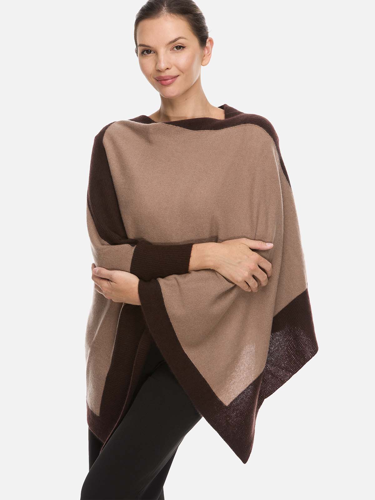 Camel Cashmere Poncho - Image 6