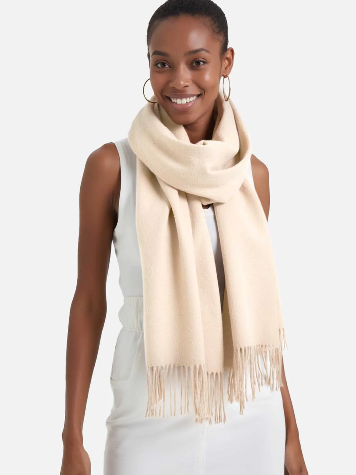 Almond Cashmere Scarf - Image 3
