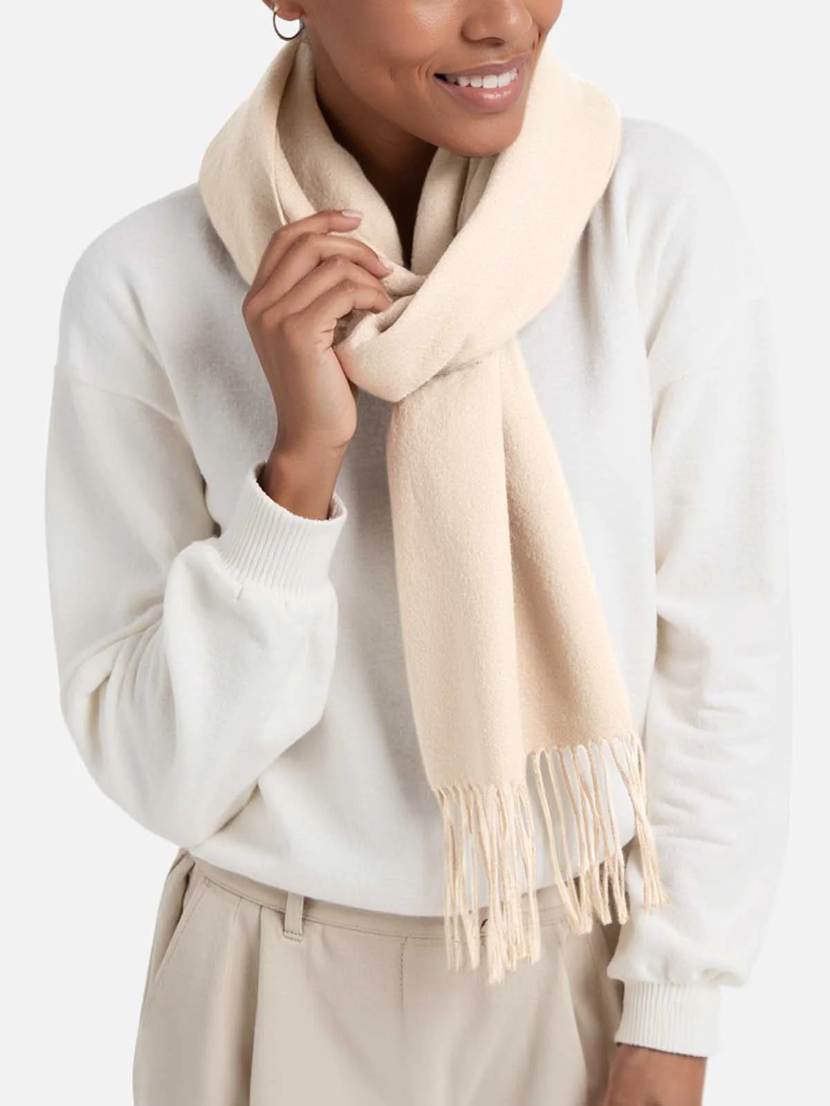 Almond Cashmere Scarf - Image 4