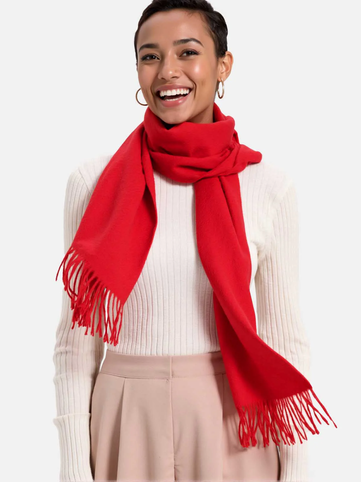 Red Cashmere Scarf - Image 5