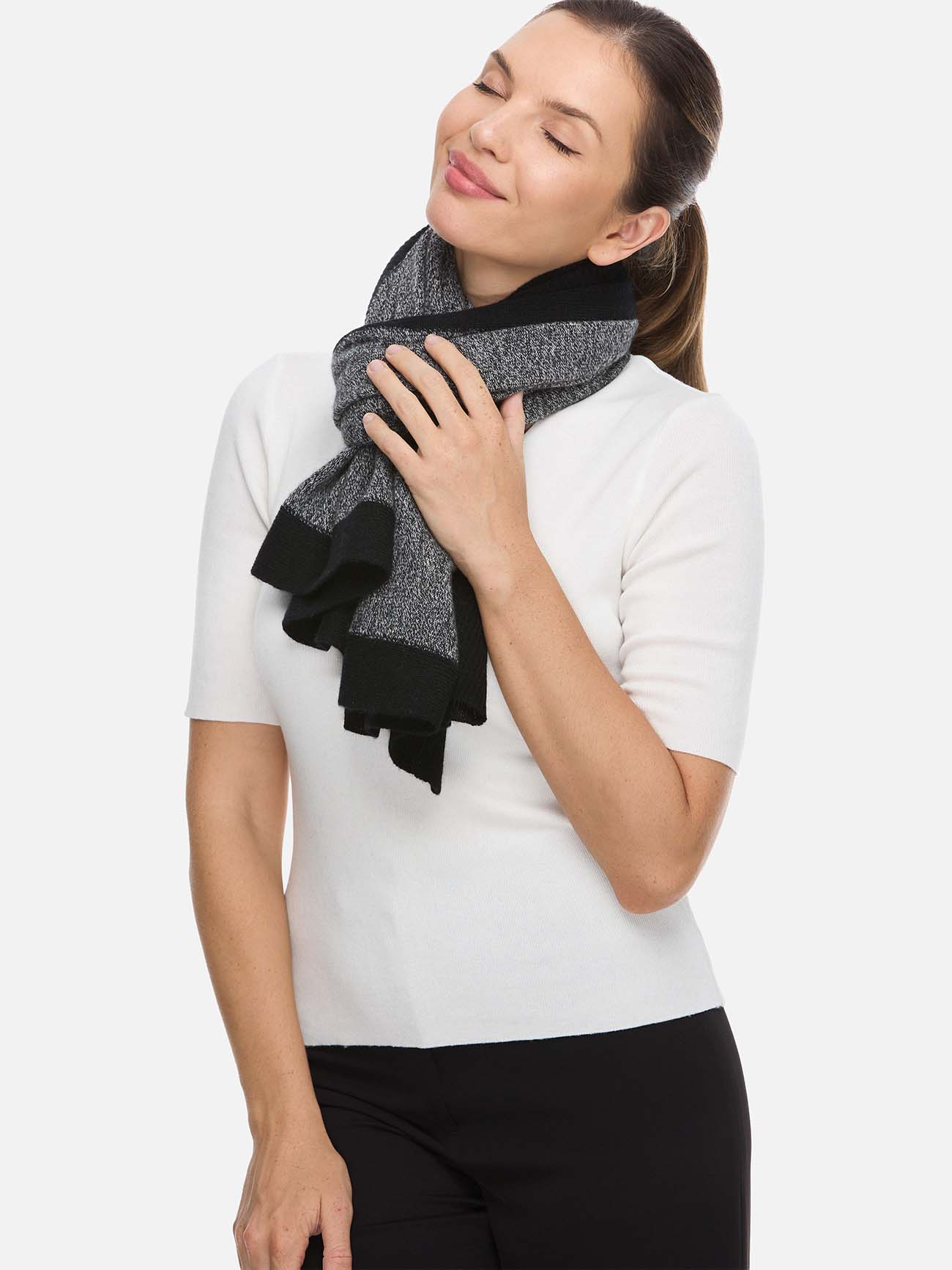 Charcoal Cashmere Poncho - Image 4