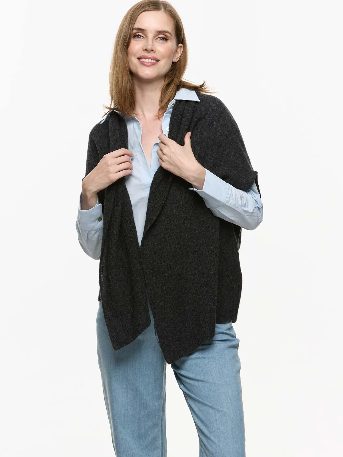 Charcoal Gray Effortless Vest - Image 3