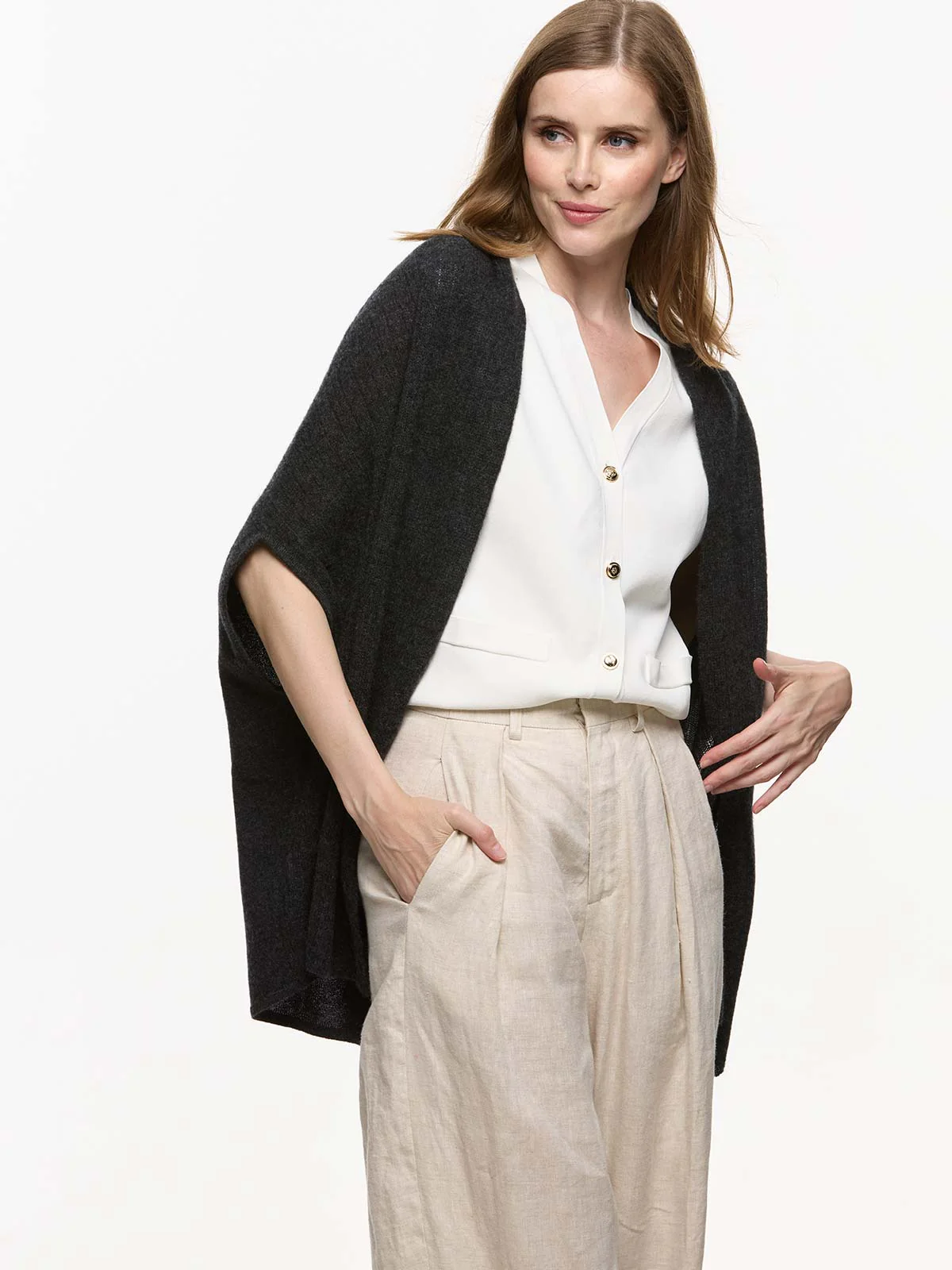 Charcoal Gray Effortless Vest - Image 4