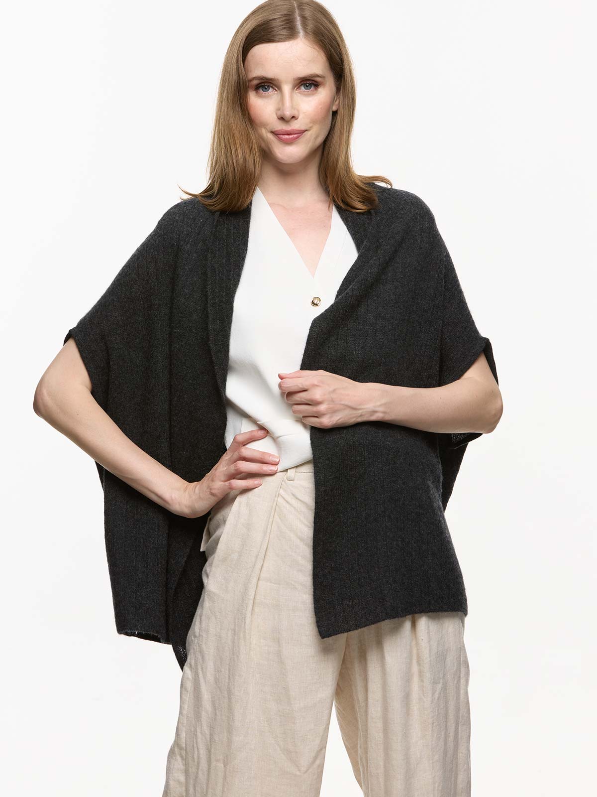 Charcoal Gray Effortless Vest - Image 5