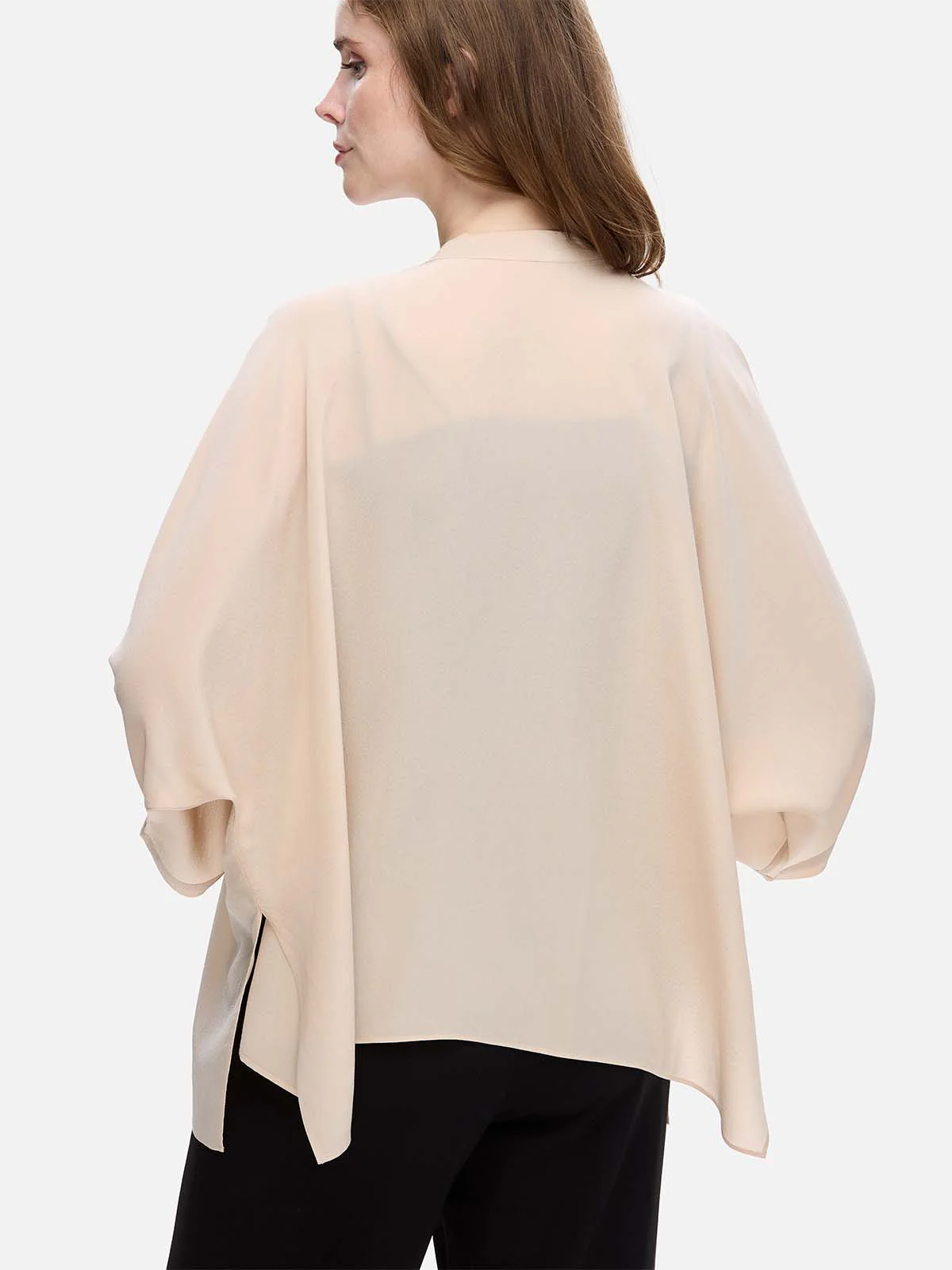 Cream Silk Relax Cardigan - Image 4