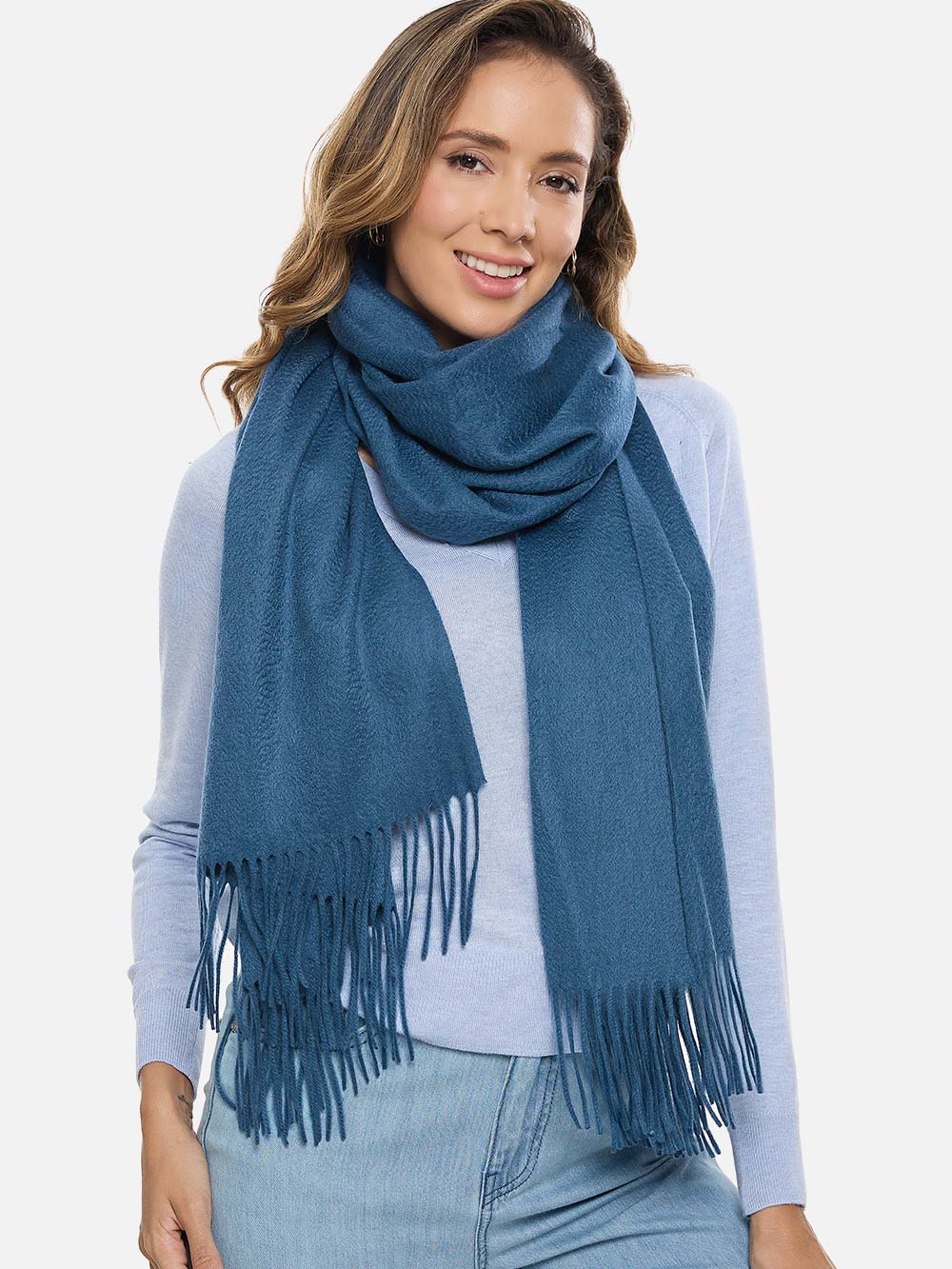 Dark Blue Cashmere Wrap - Image 4