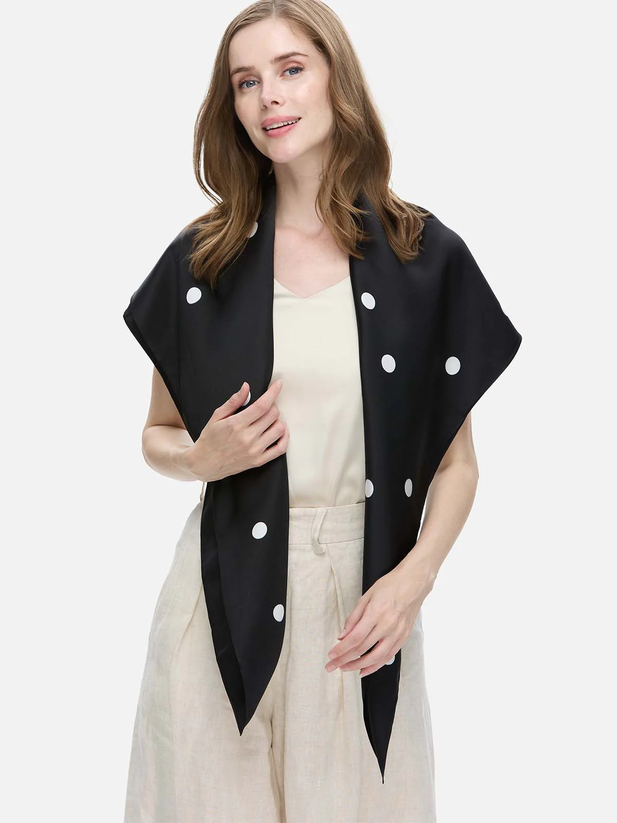 Dotted Silk Duo Wrap - Image 5
