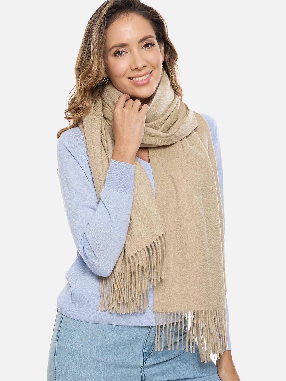 Ecru Cashmere Wrap - Image 4