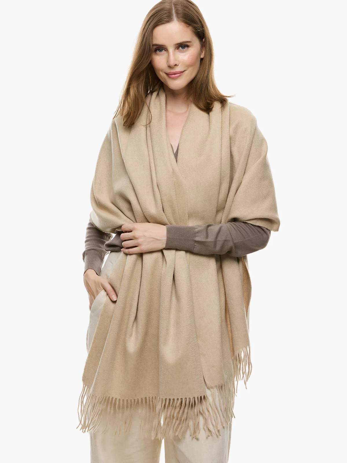 Ecru Cashmere Wrap - Image 5
