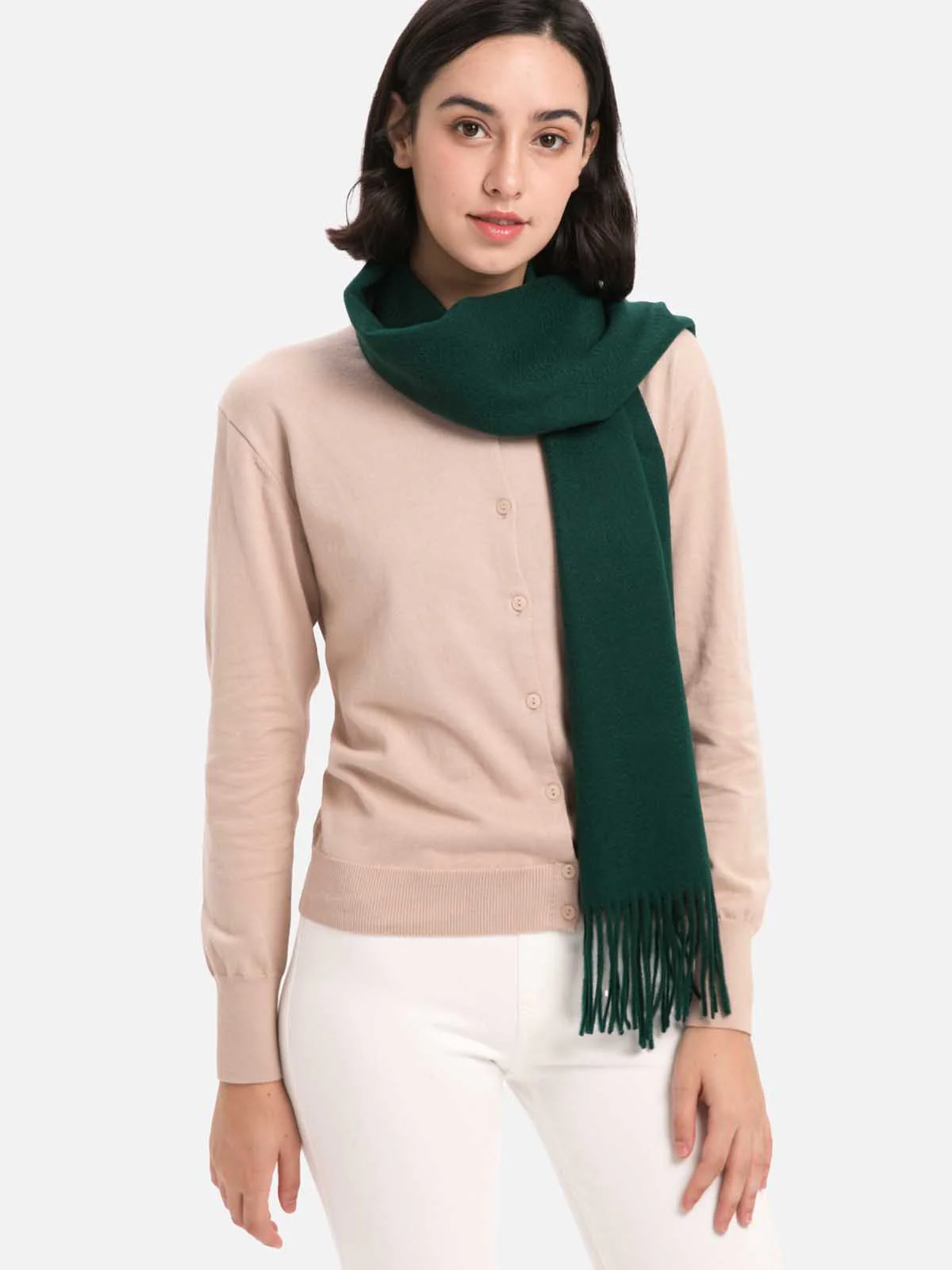 Emerald Green Cashmere Scarf - Image 3
