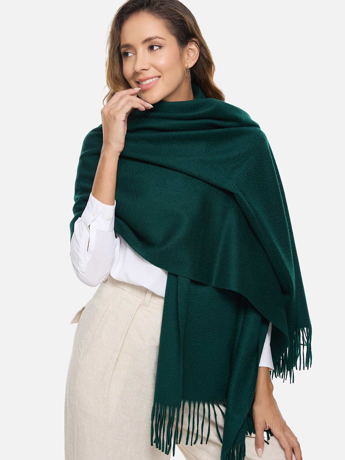 Emerald Green Cashmere Wrap - Image 3