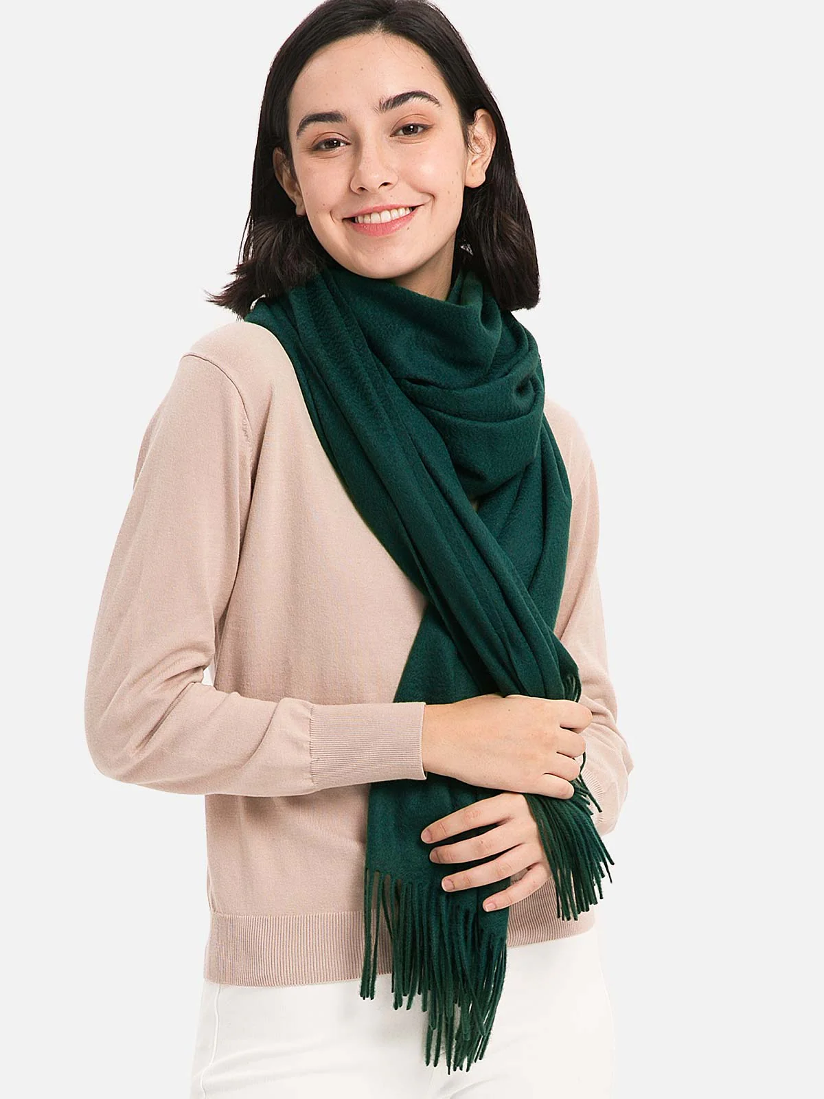 Emerald Green Cashmere Wrap - Image 4