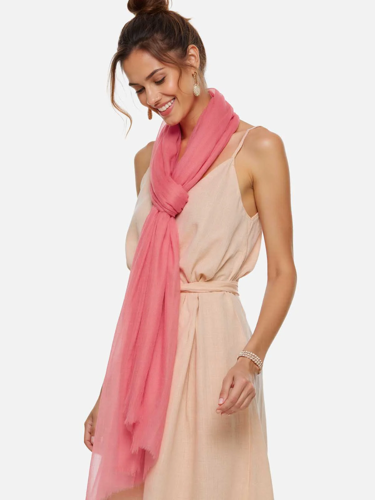 Featherlight Azalea Cashmere Scarf - Image 5