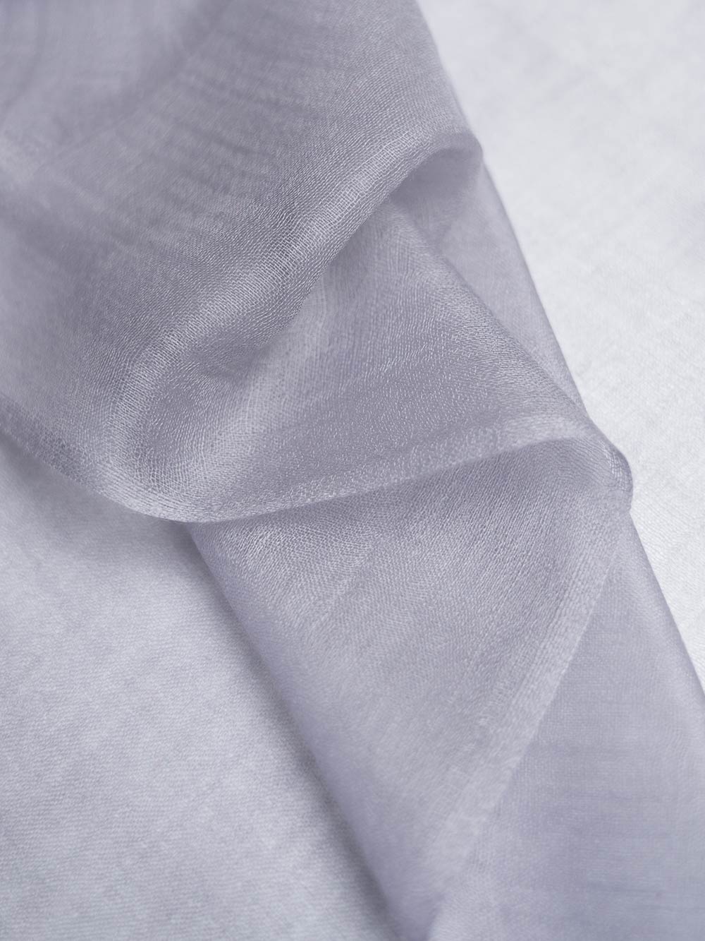 Featherlight Gray Cashmere Scarf - Image 2