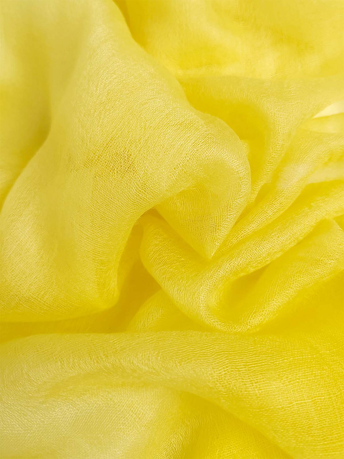 Featherlight Lemon Cashmere Scarf - Image 2