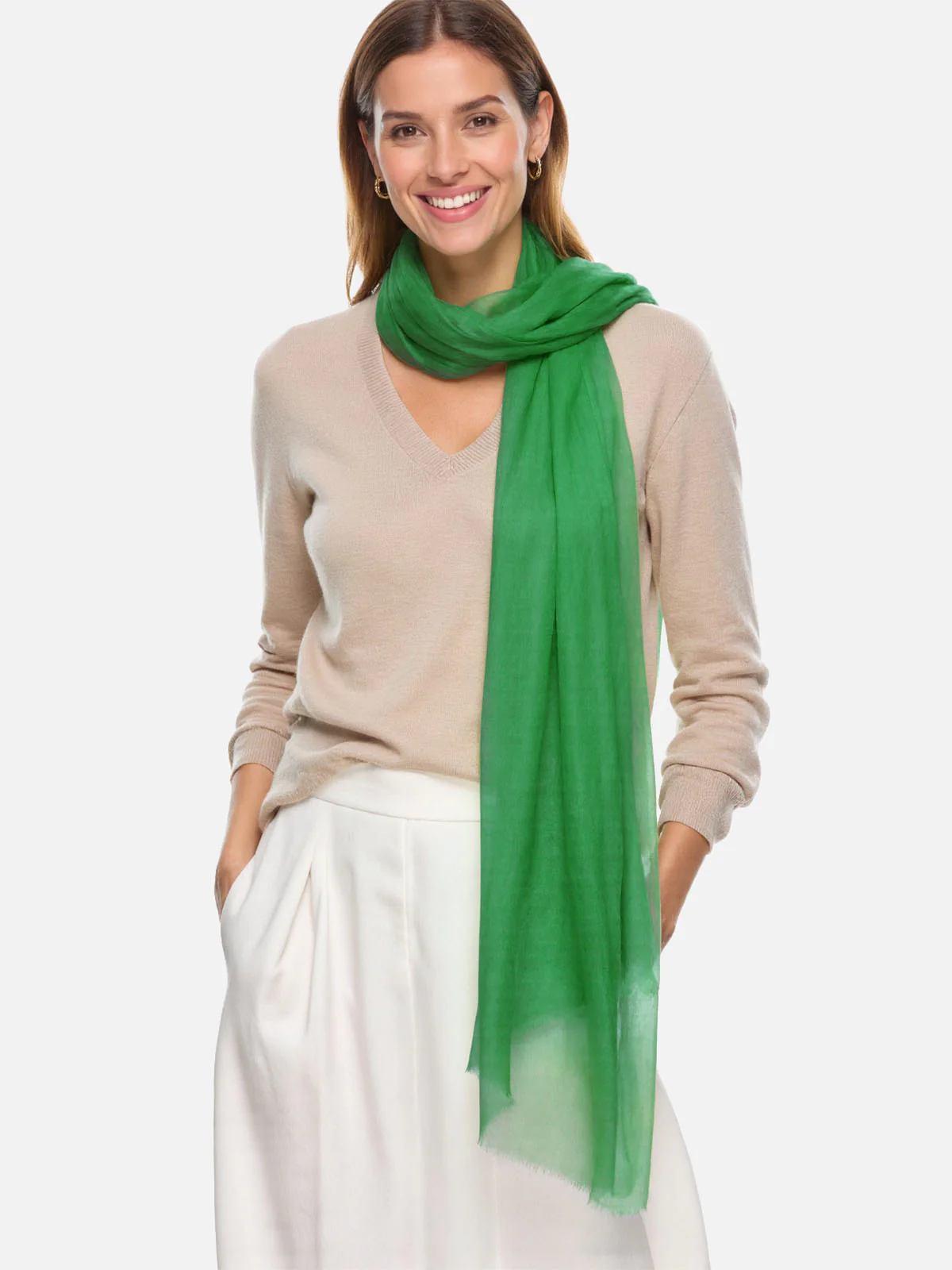 Featherlight Meadow Cashmere Scarf - Image 5