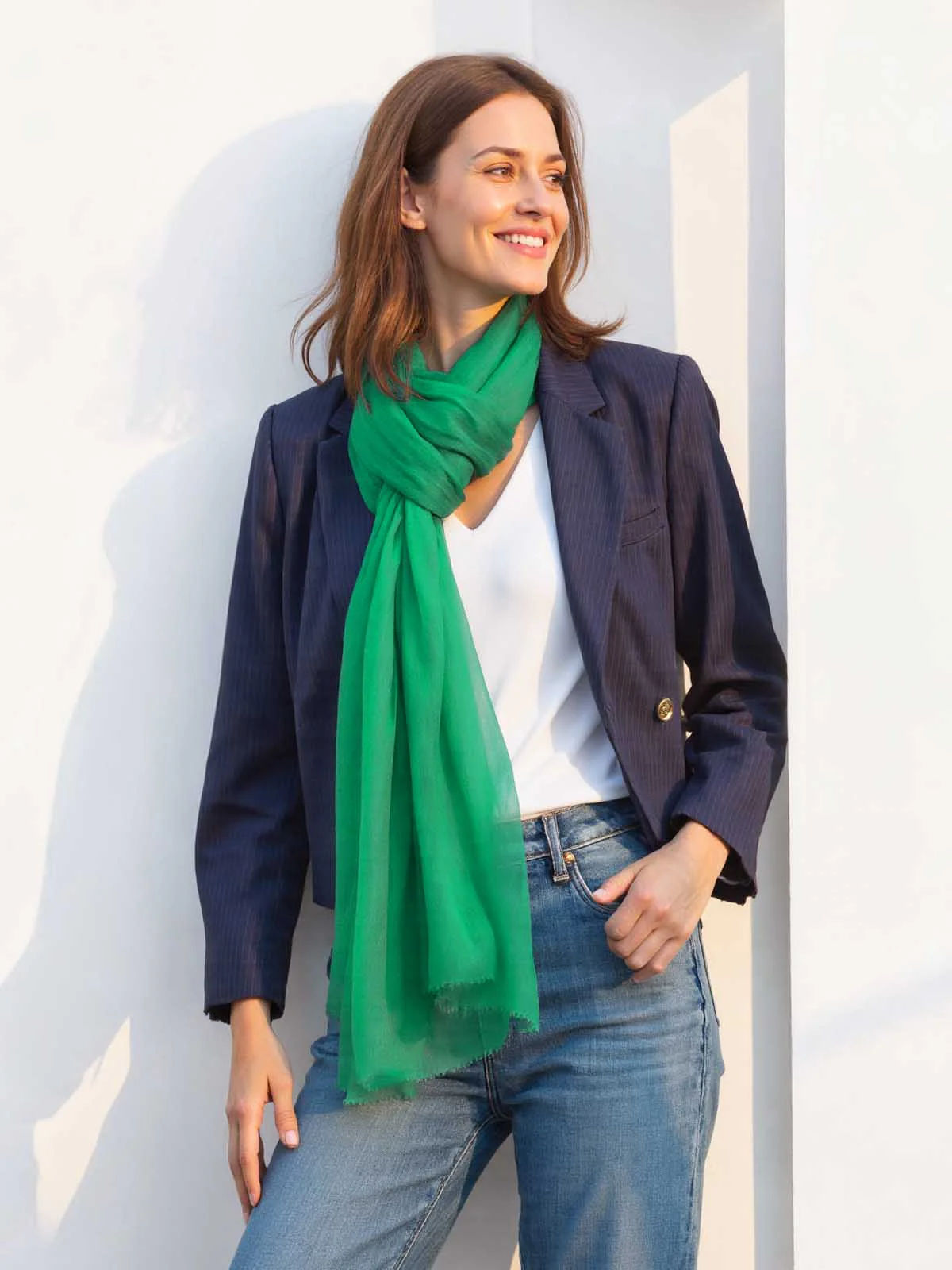 Featherlight Meadow Cashmere Scarf - Image 6