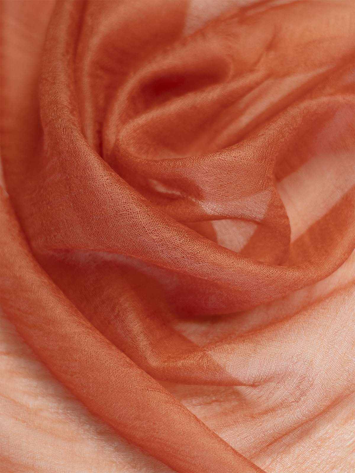 Featherlight Outrageous Orange Cashmere Scarf - Image 2