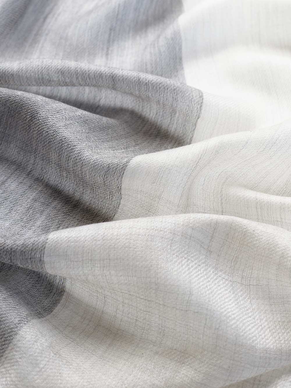 Featherlight Silver White Cashmere Scarf - Image 2