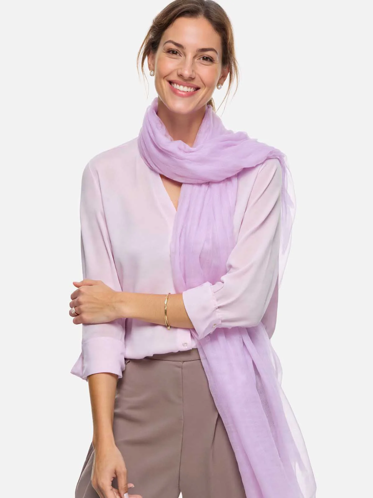 Featherlight Thistle Cashmere Scarf - Image 3