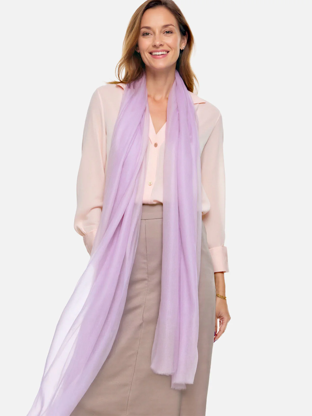 Featherlight Thistle Cashmere Scarf - Image 4