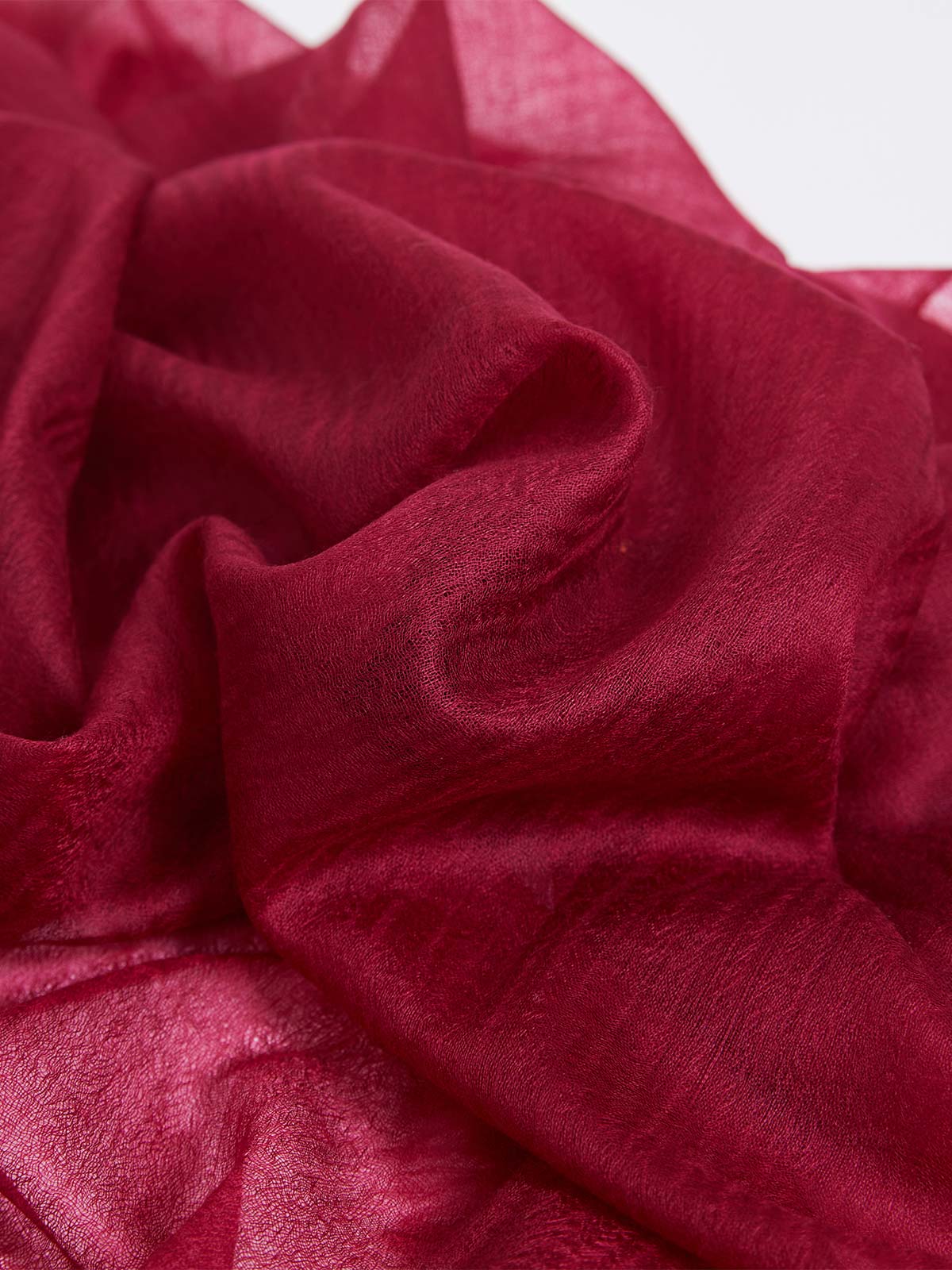 Featherlight Wine Red Cashmere Scarf - Image 2