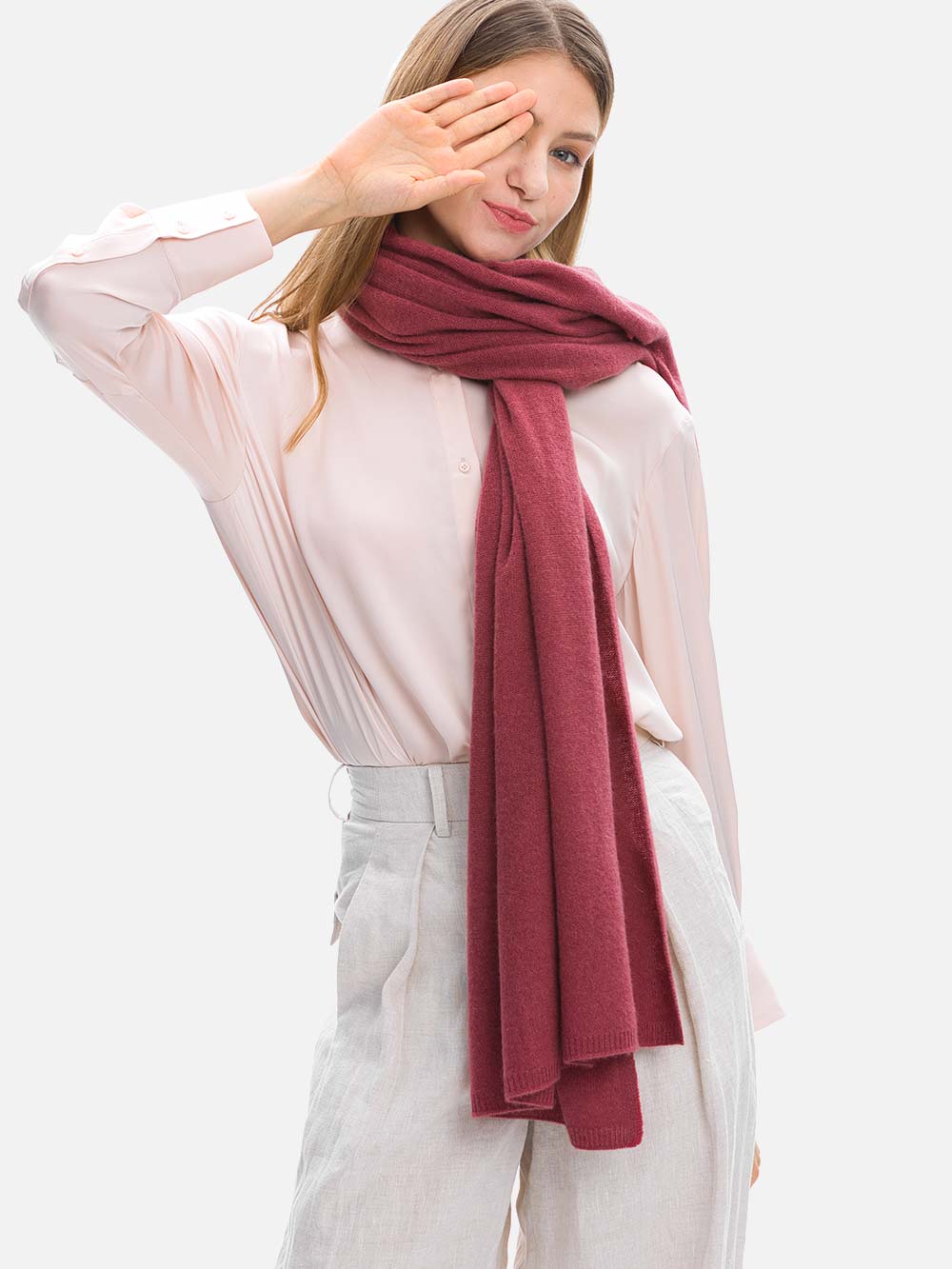 FlexKnit Berry Cashmere Wrap - Image 3