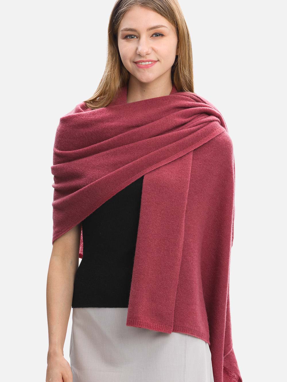 FlexKnit Berry Cashmere Wrap - Image 4
