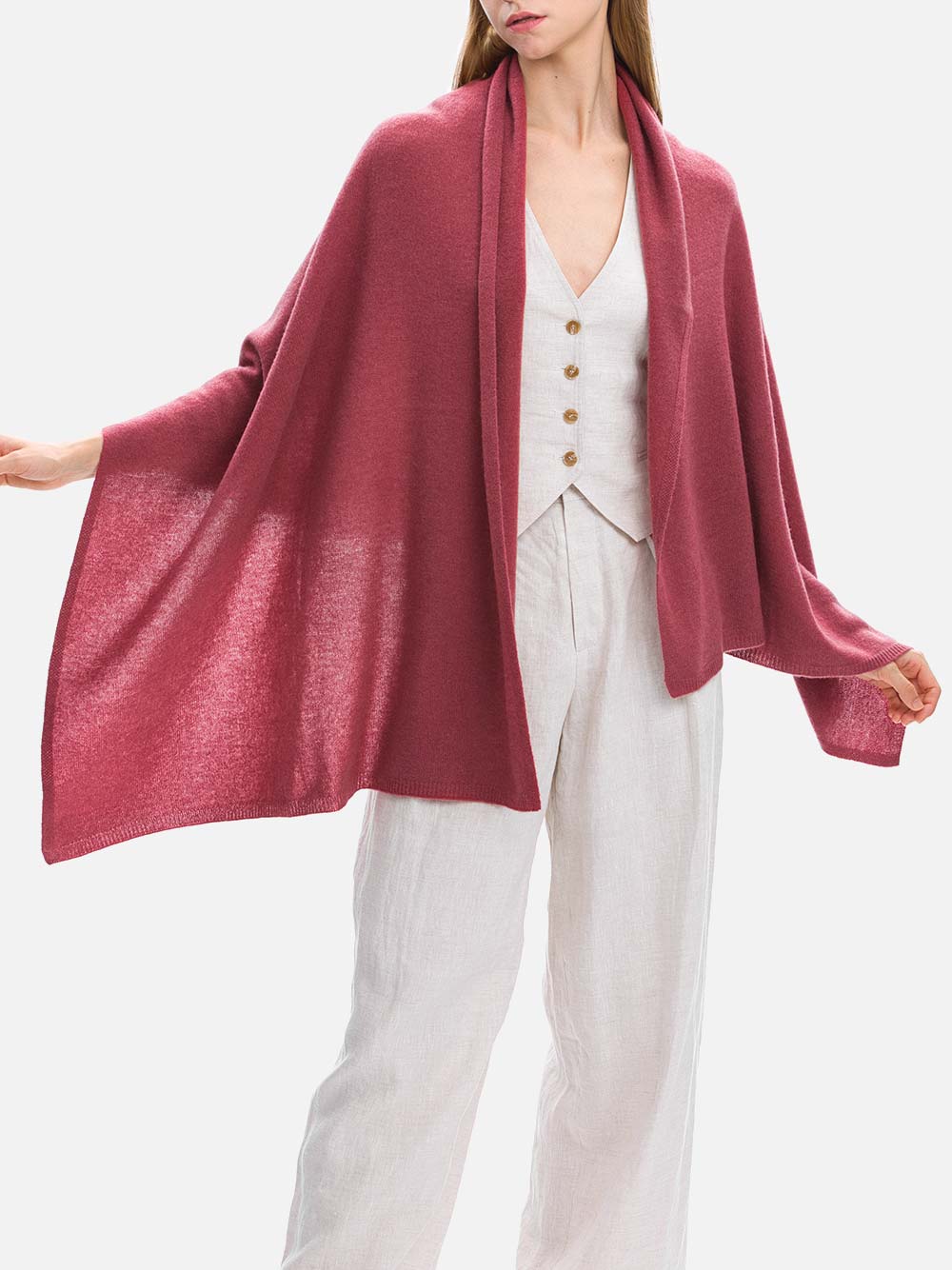 FlexKnit Berry Cashmere Wrap - Image 5