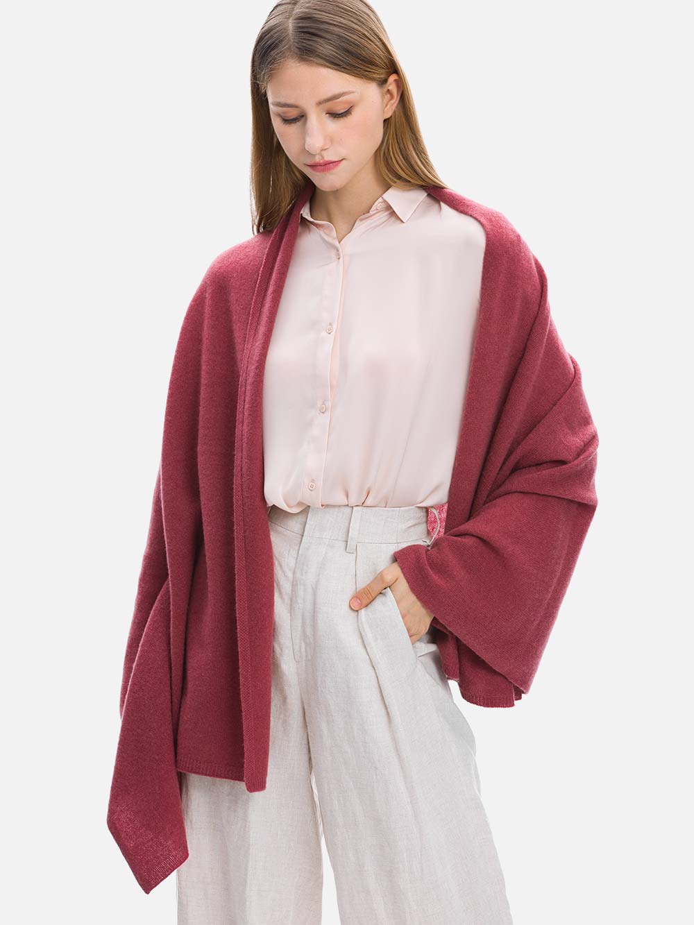 FlexKnit Berry Cashmere Wrap - Image 6