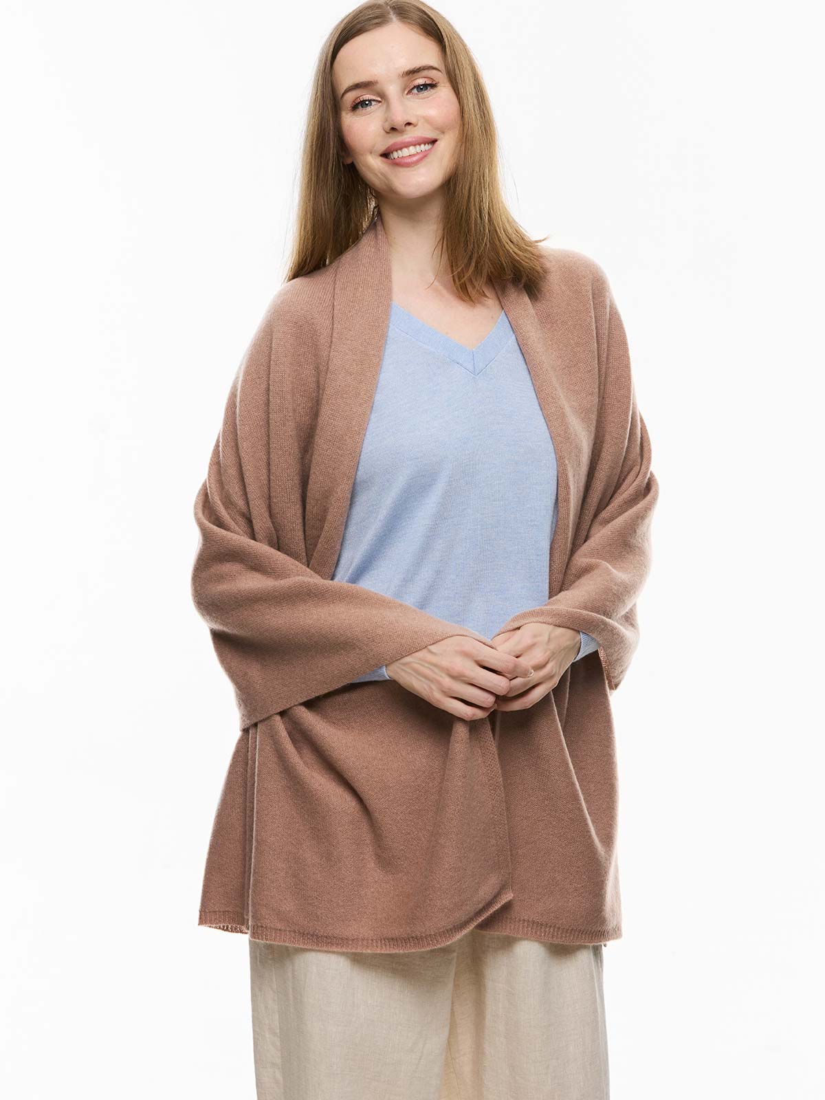 FlexKnit Camel Cashmere Wrap - Image 6