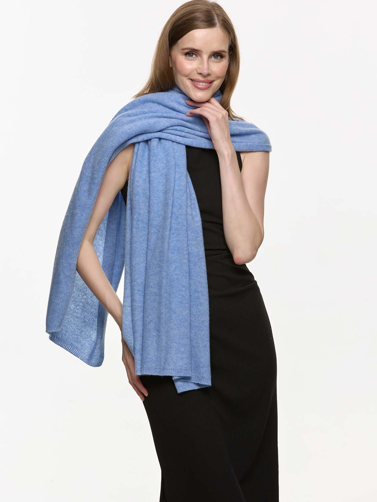 FlexKnit Cornflower Cashmere Wrap - Image 3