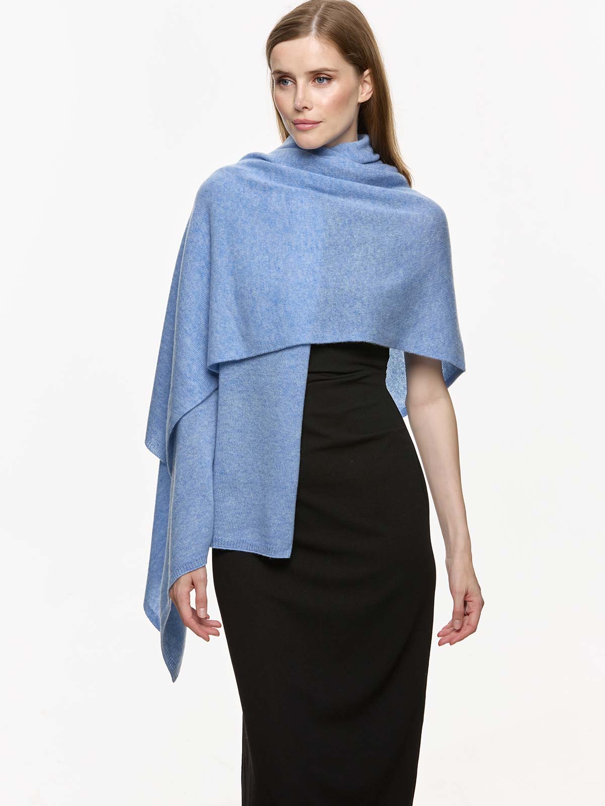 FlexKnit Cornflower Cashmere Wrap - Image 4